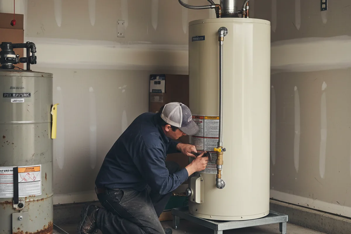 Water heater and shutoff valve replacement in Breezewood