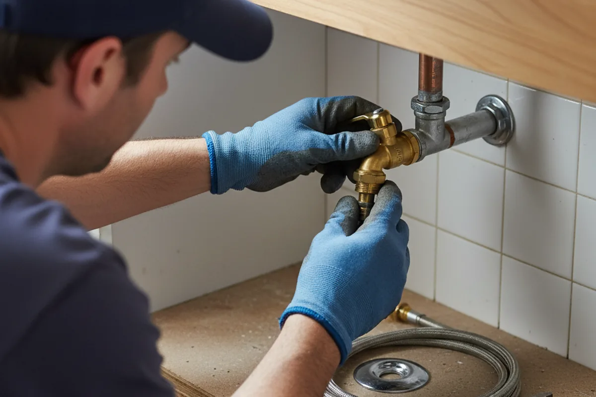 Shutoff valve and fitting work during Emergency Plumbing in Breezewood